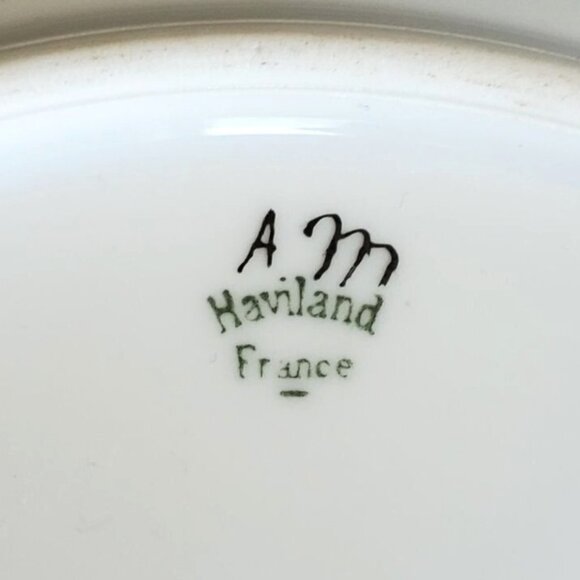 Vintage Haviland Signed Hand Painted Dinner Plate 9.5 Inch Yellow Roses - Picture 3 of 10